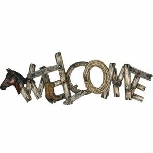 Western Welcome Sign Hand Painted With Horse